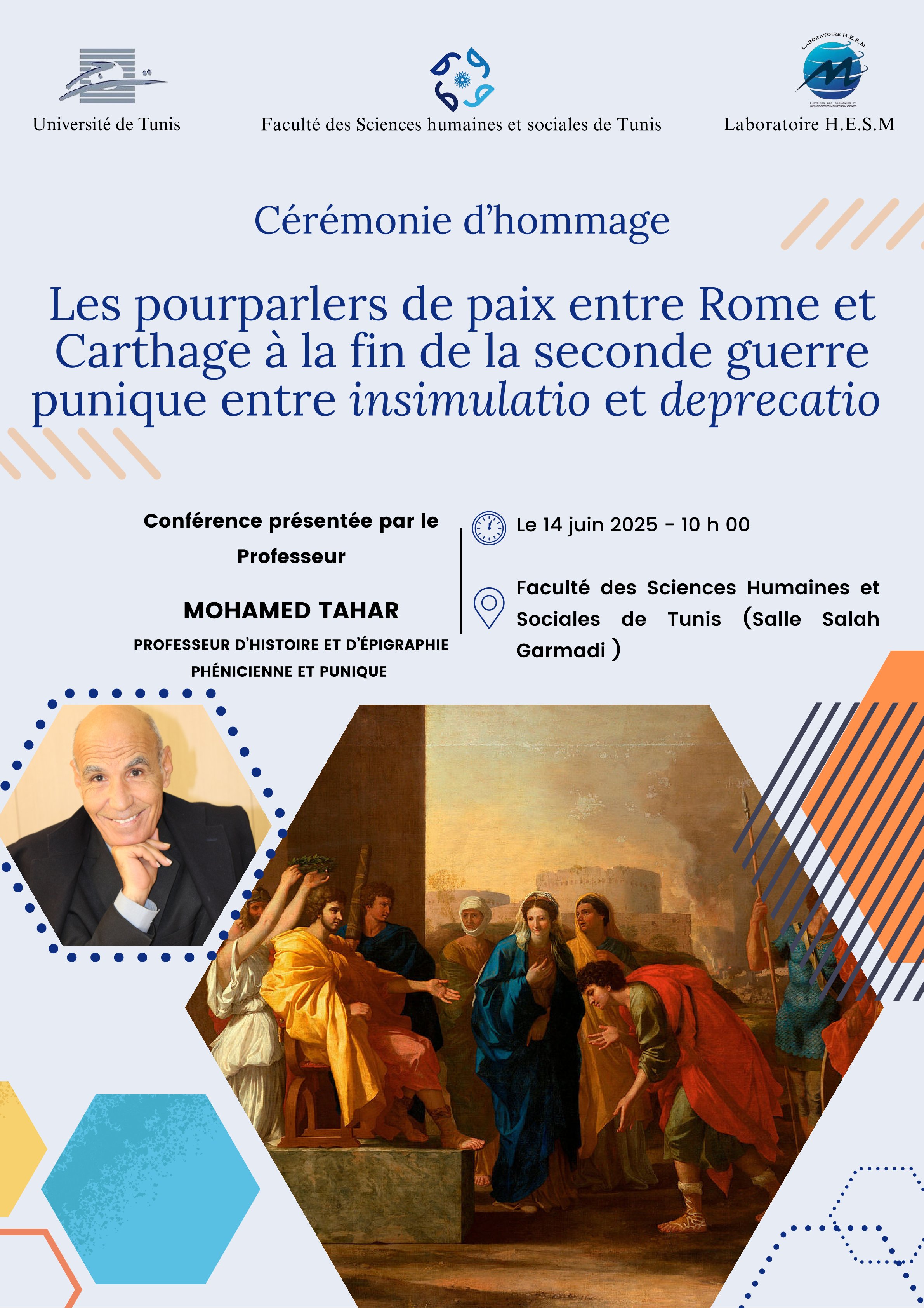 Affiche de Les pourparlers de paix entre Rome et Carthage à la fin de la seconde guerre punique entre insimulatio et deprecatio