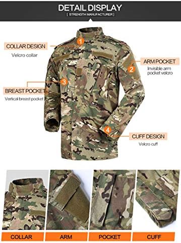 Vue 4 de Lanbaosi Uniforme Tactique Homme