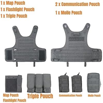 Vue 5 de Acexier Gilet Airsoft Molle