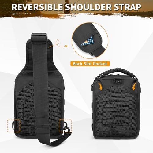 Vue 5 de Huntvp Sacoche Bandouliere Homme