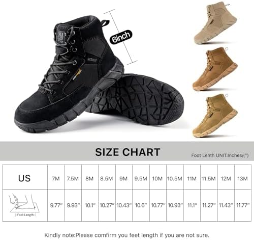 Vue 6 de Homme Bottes Ultraleger Tactique