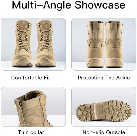 Vue 4 de Bottes Tactiques Femme Pouces