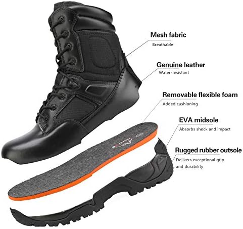Vue 5 de Hommes Bottes De Combat