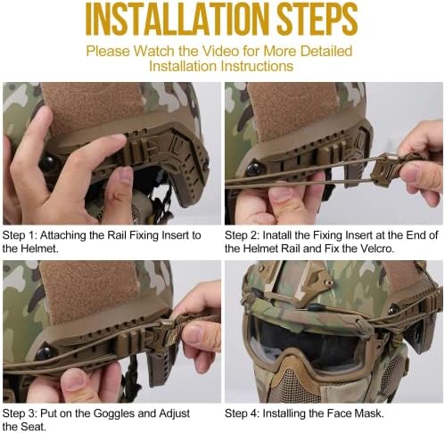 Vue 5 de Onetigris Casque Tactique Casque