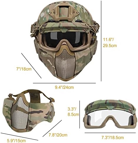 Vue 6 de Onetigris Casque Tactique Casque