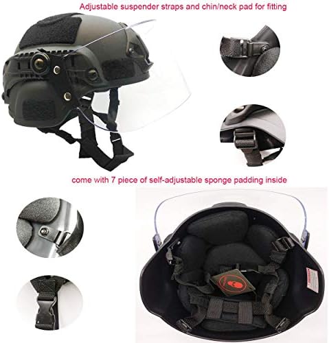 Vue 5 de Airsoft Mich Ach Casque