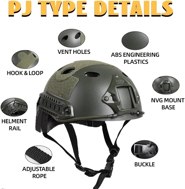 Vue 3 de Tumhuts Casque Tactique Avec