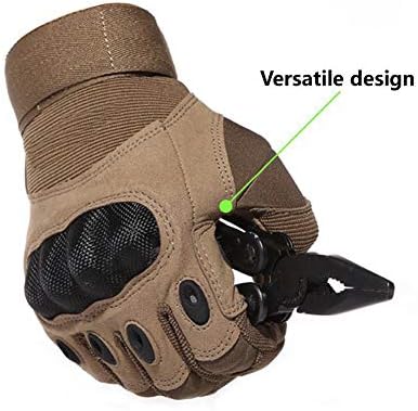 Vue 2 de Gants Tactiques Pleindoigt Hommes