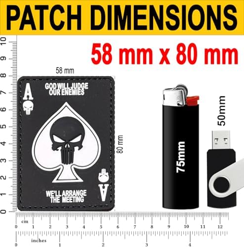 Vue 4 de Patch Tactique Punisher PVC