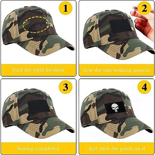 Vue 4 de Patchs Velcro Tactiques Militaires