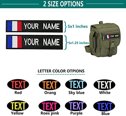 Vue 4 de Patchs Drapeau Velcro Personnalisables