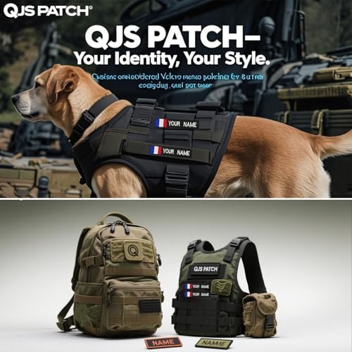 Vue 5 de Patchs Drapeau Velcro Personnalisables