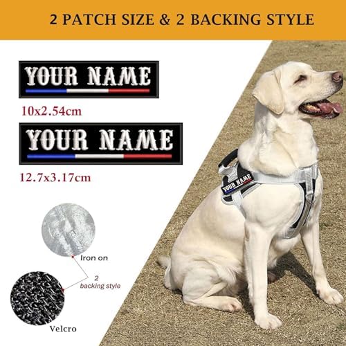 Vue 2 de Patch Nom Brodé Personnalisé