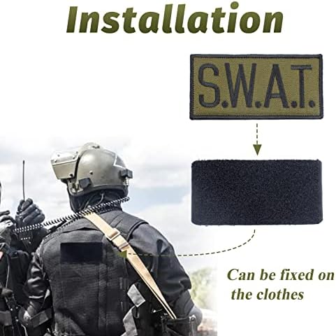 Vue 3 de Patchs SWAT Broderie Tactique