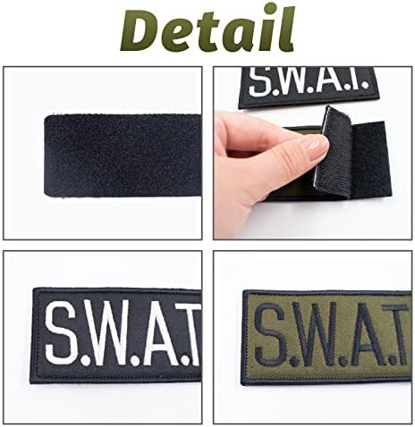 Vue 4 de Patchs SWAT Broderie Tactique