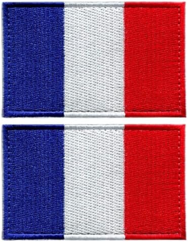 Vue 2 de Écusson Drapeau Français Tactique