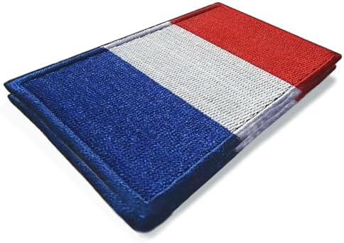 Vue 3 de Écusson Drapeau Français Tactique