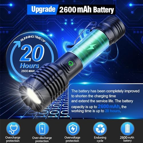 Vue 5 de Chasinglee Torche Led Rechargeable