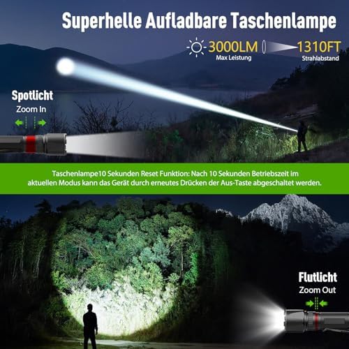 Vue 2 de Gearlite Lampe Torche Rechargeable
