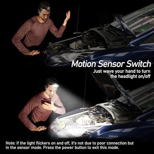 Vue 4 de Blukar Lampe Frontale Rechargeable