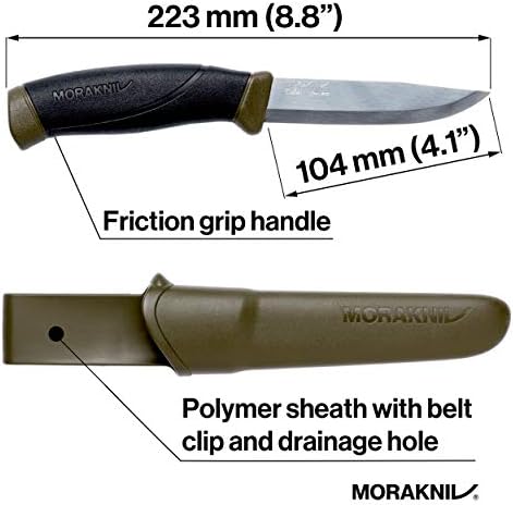 Vue 3 de Mora Couteau Companion Mg