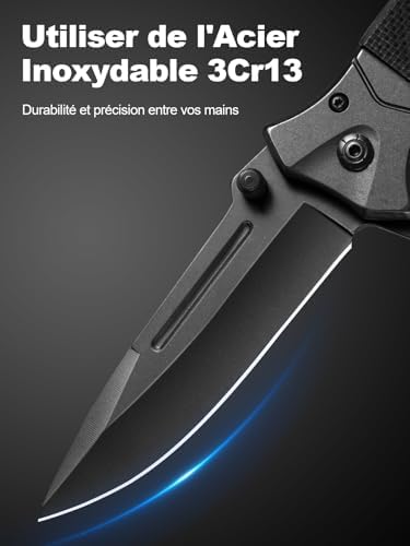 Vue 3 de Rolgno Couteau Pliant Avec