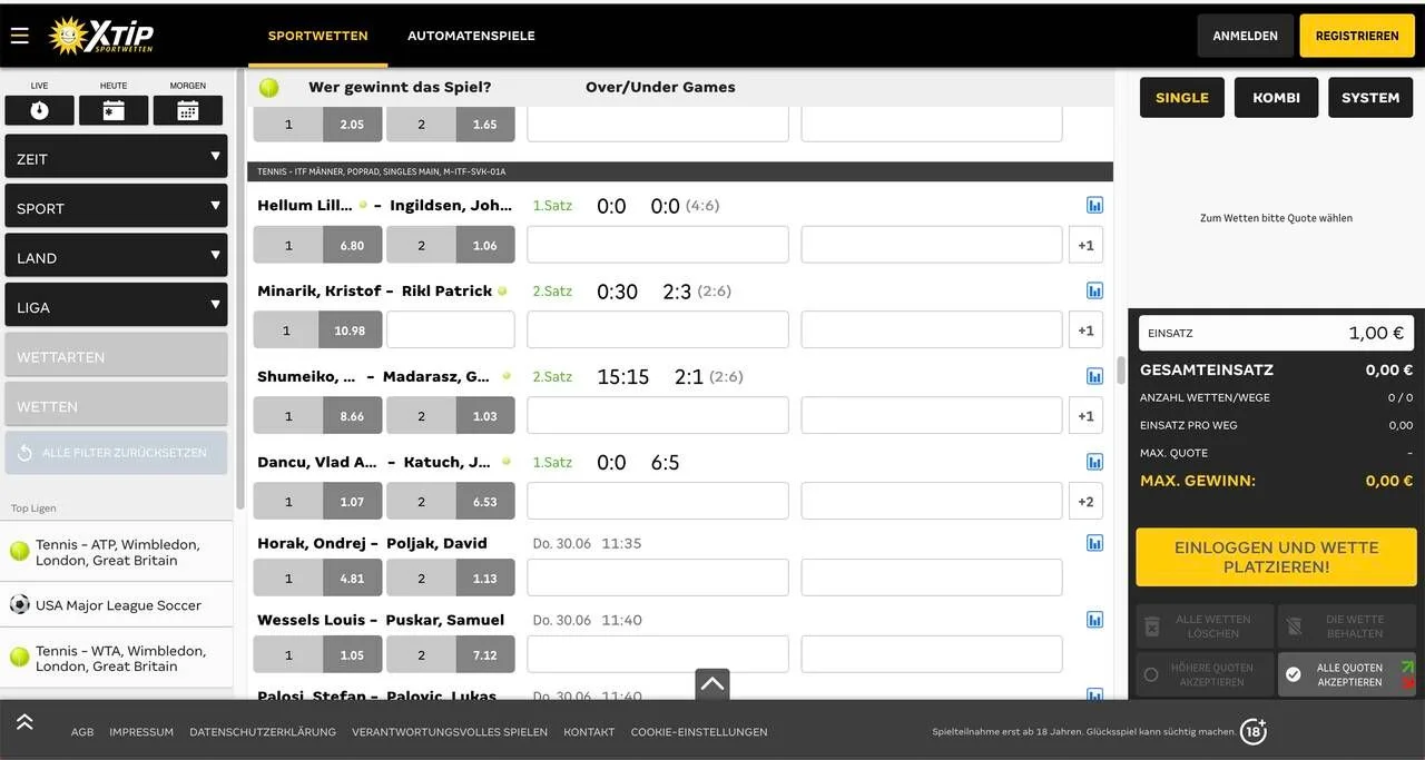 Merkur Sports (XTIP) Mainpage