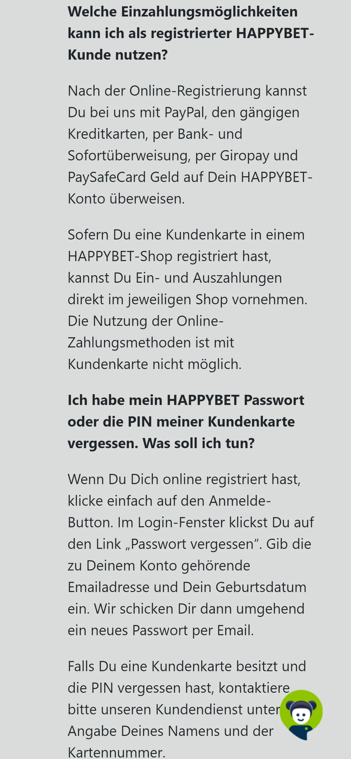 Hpybet Einzahlung FAQ Zahlungsmittel Handy