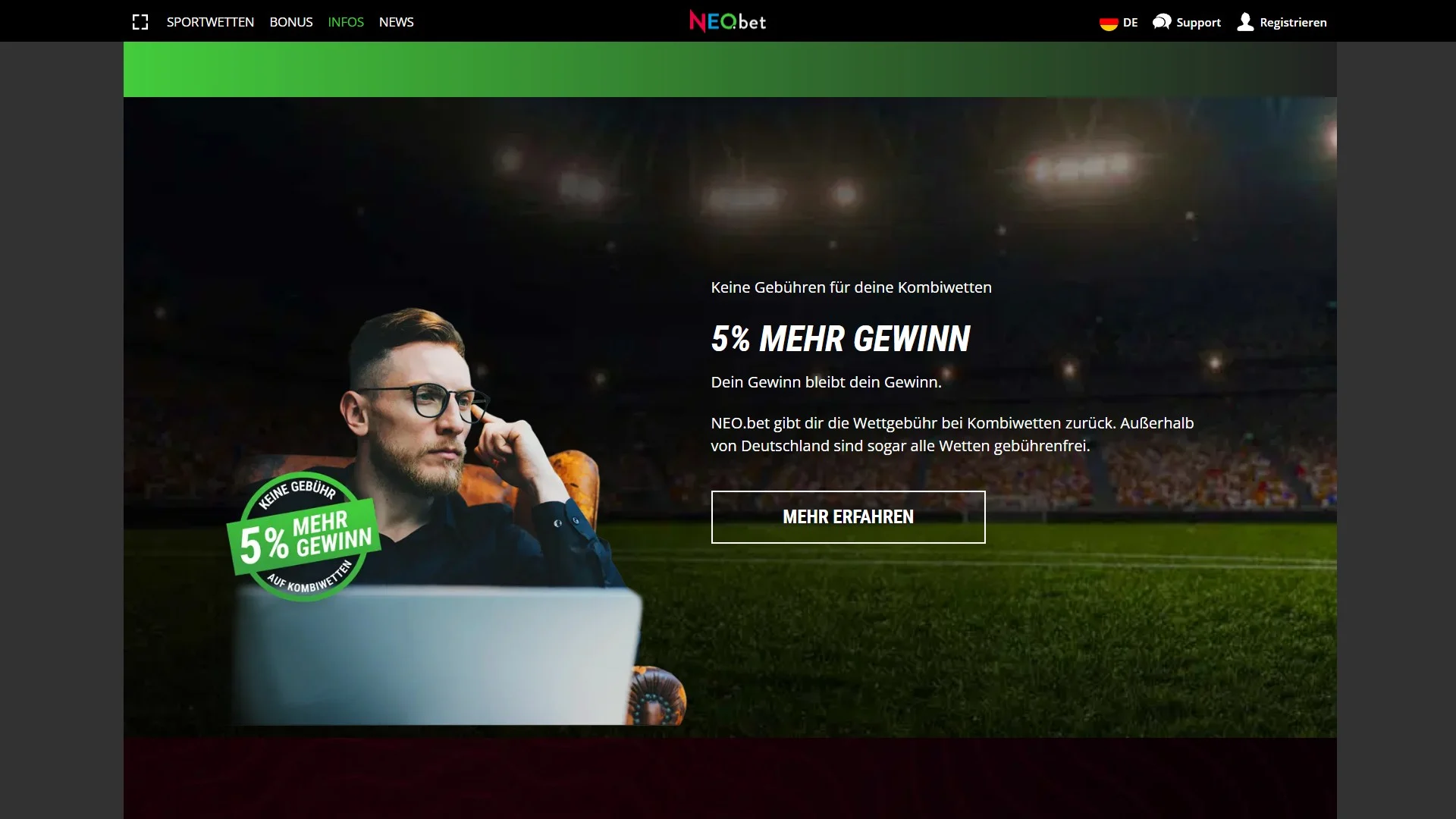 Neobet Wettsteuer Kombiwetten Desktop