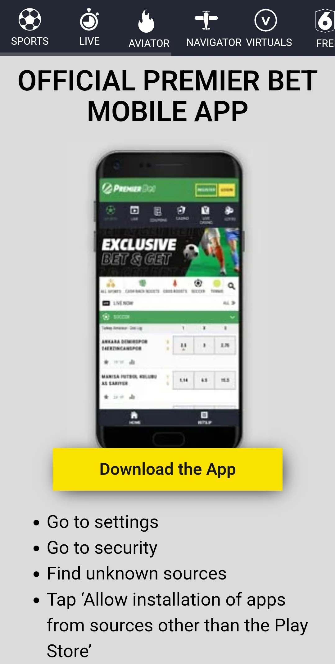 premierbet app download