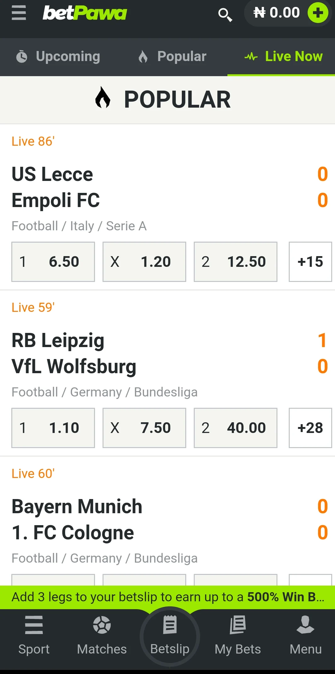 betPawa mobile app live betting 