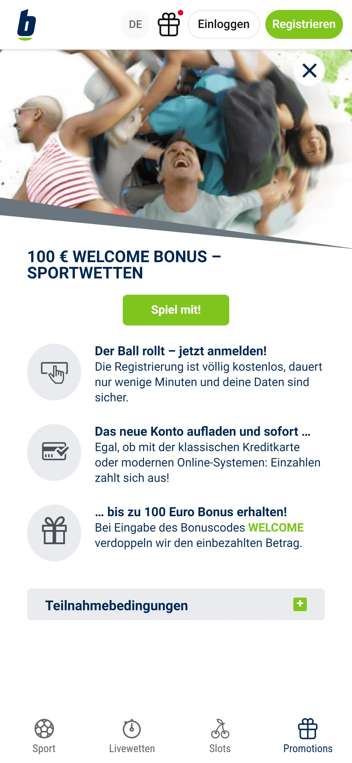 Bet-at-Home Sportbonus Handy