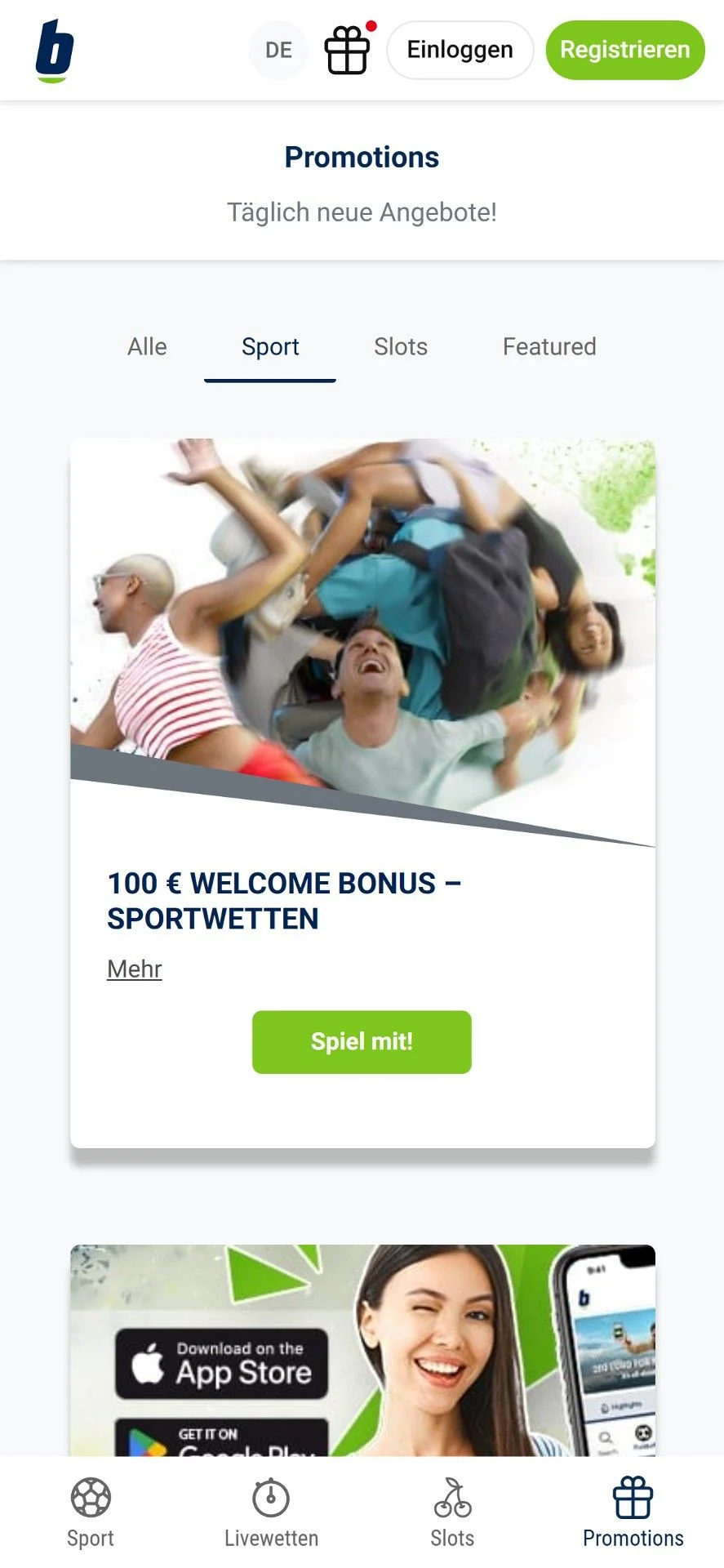 Bet-at-Home Promotionen Handy