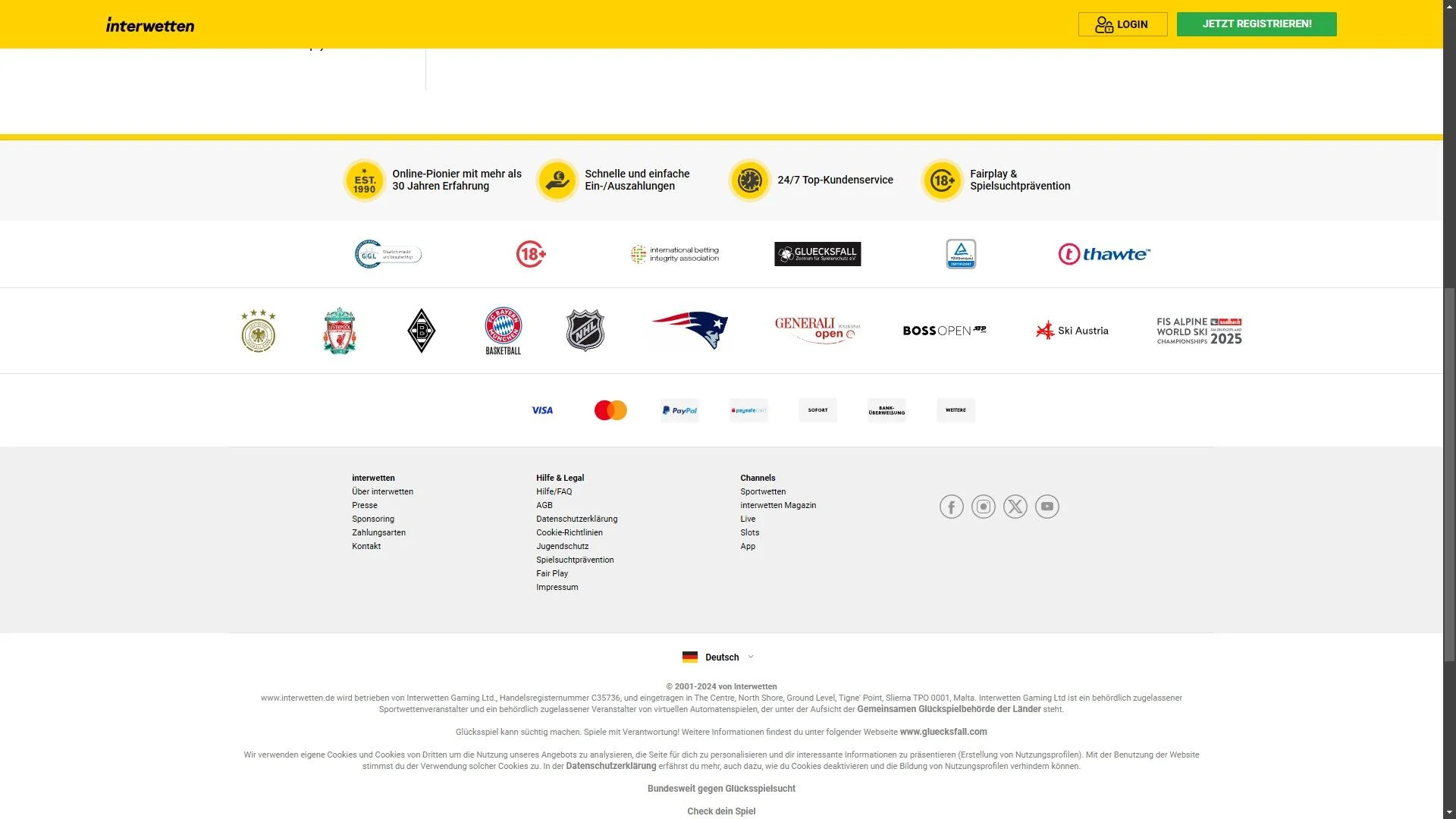 Interwetten Partner Zahlungsmittel Desktop
