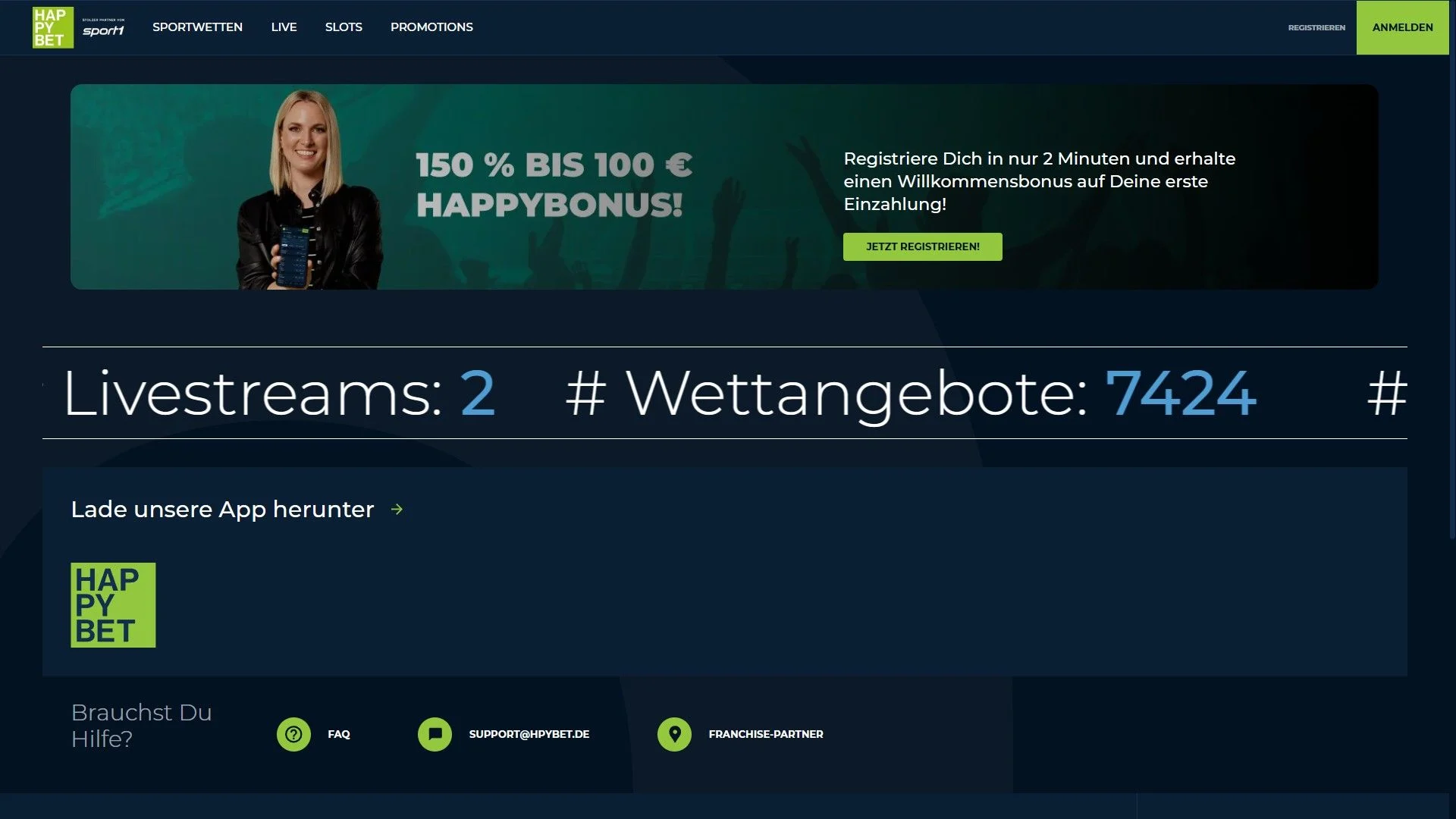 Hpybet Bonus Landingpage Desktop