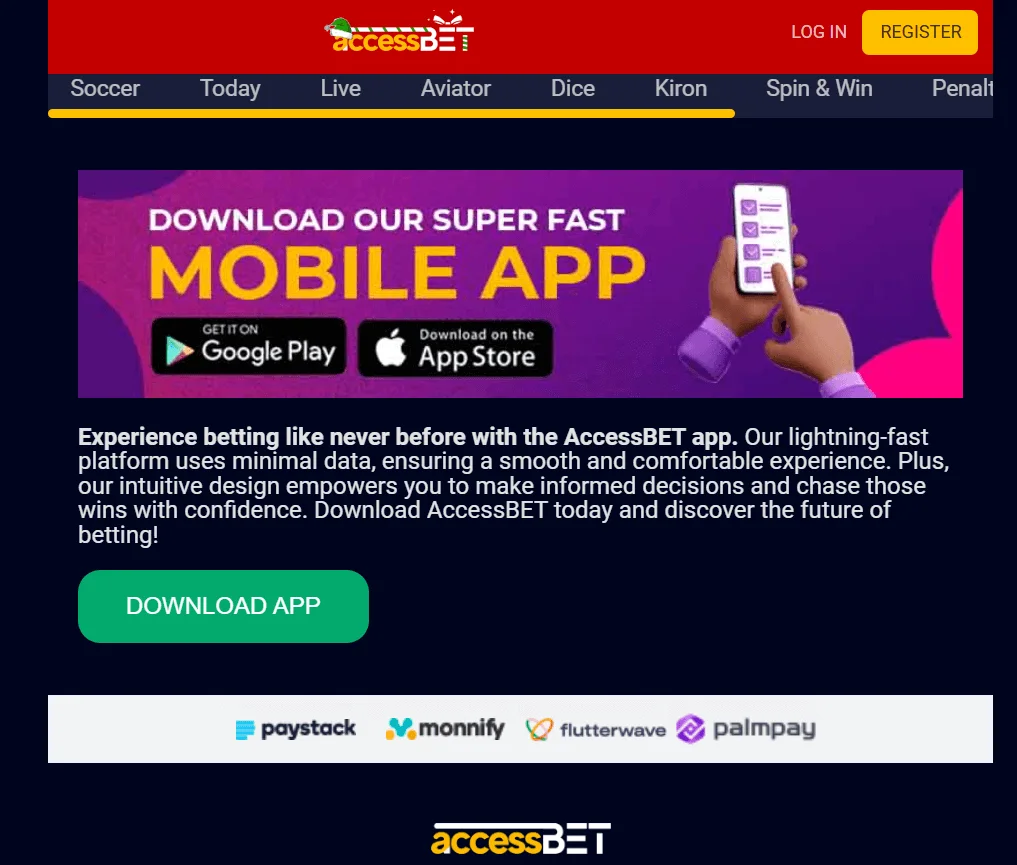 Accessbet mobile app