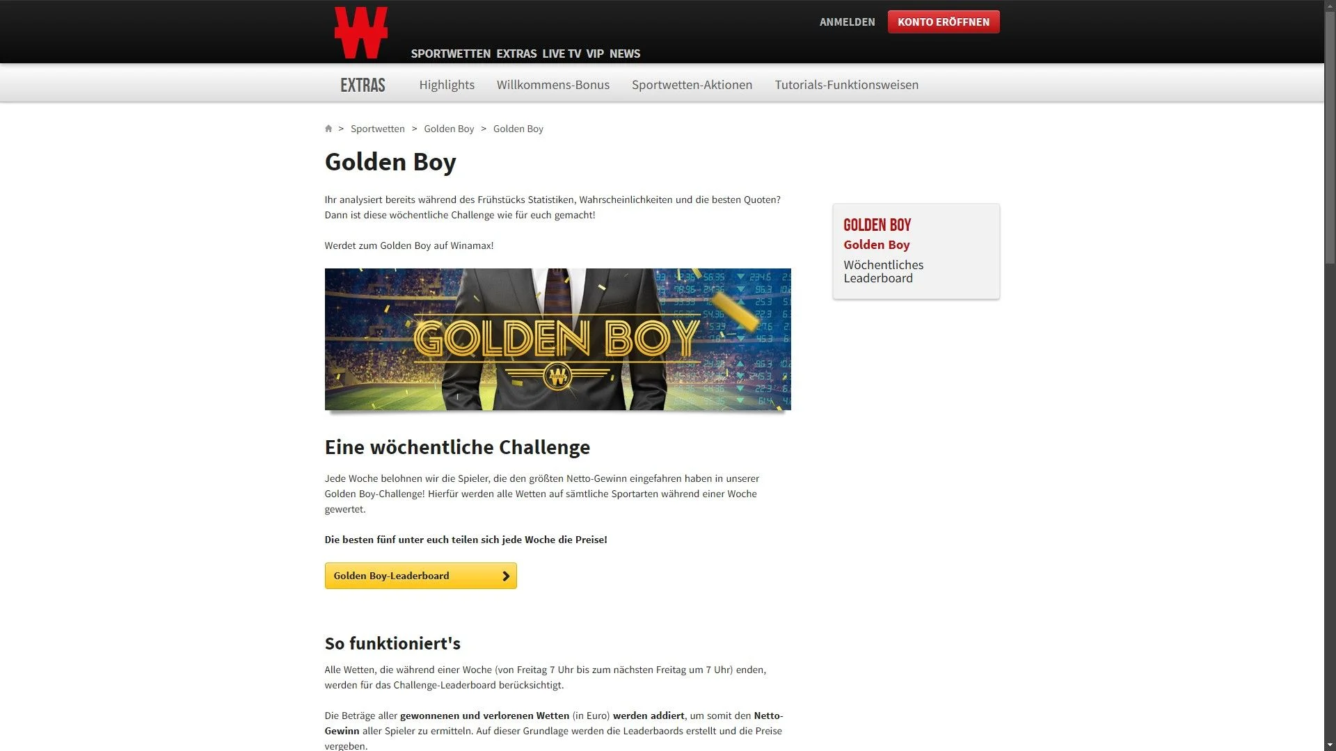 Winamax Bonus Golden Boy Desktop
