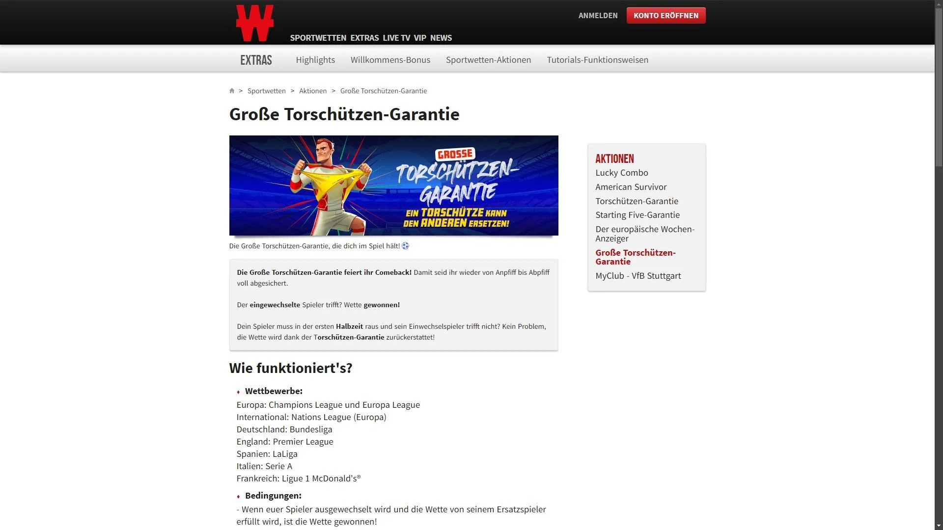 Winamax Bonus Torschützen Garantie Desktop