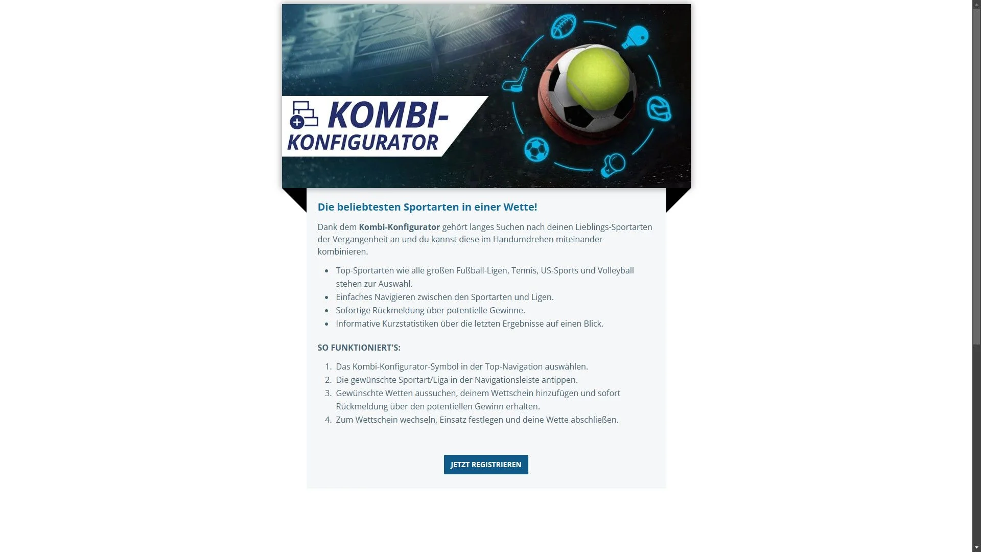 Sportingbet Bonus Kombi Konfigurator Desktop