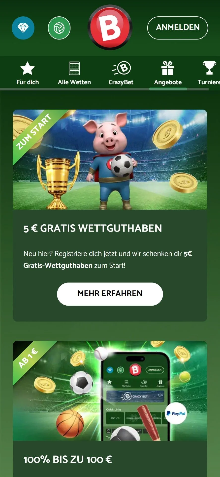Crazybuzzer Bonus Übersicht Handy