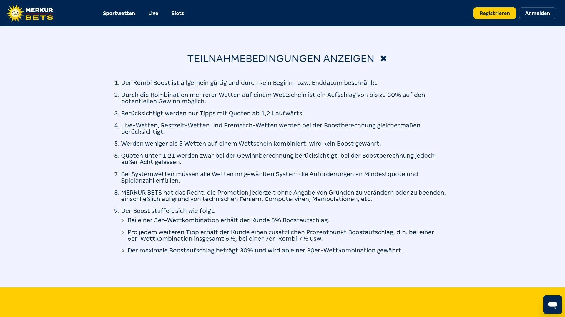 MerkurBets Kombi Boost Bonusbedingungen Desktop