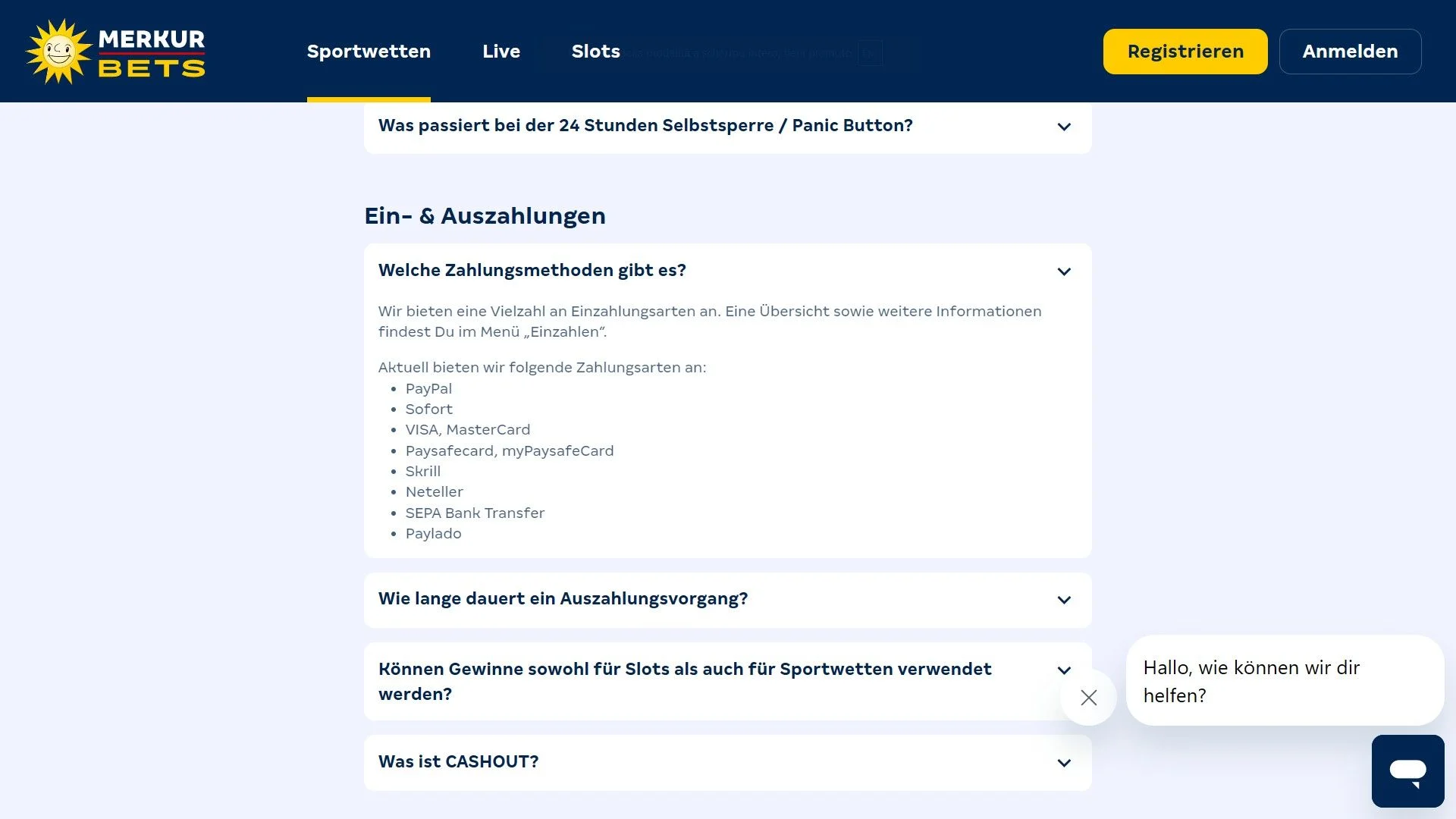 Merkur Bets Einzahlung Zahlungsmethoden Desktop