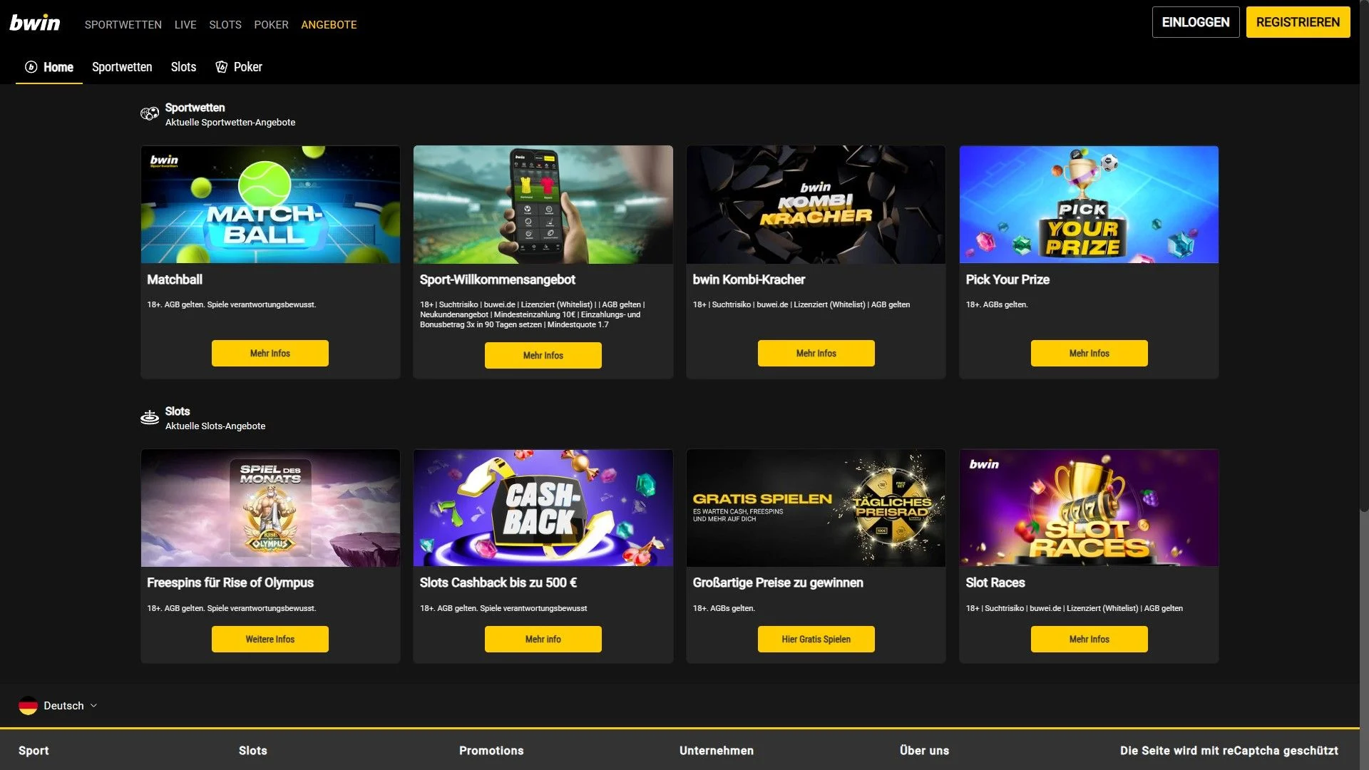 Bwin Bonus Übersicht Desktop