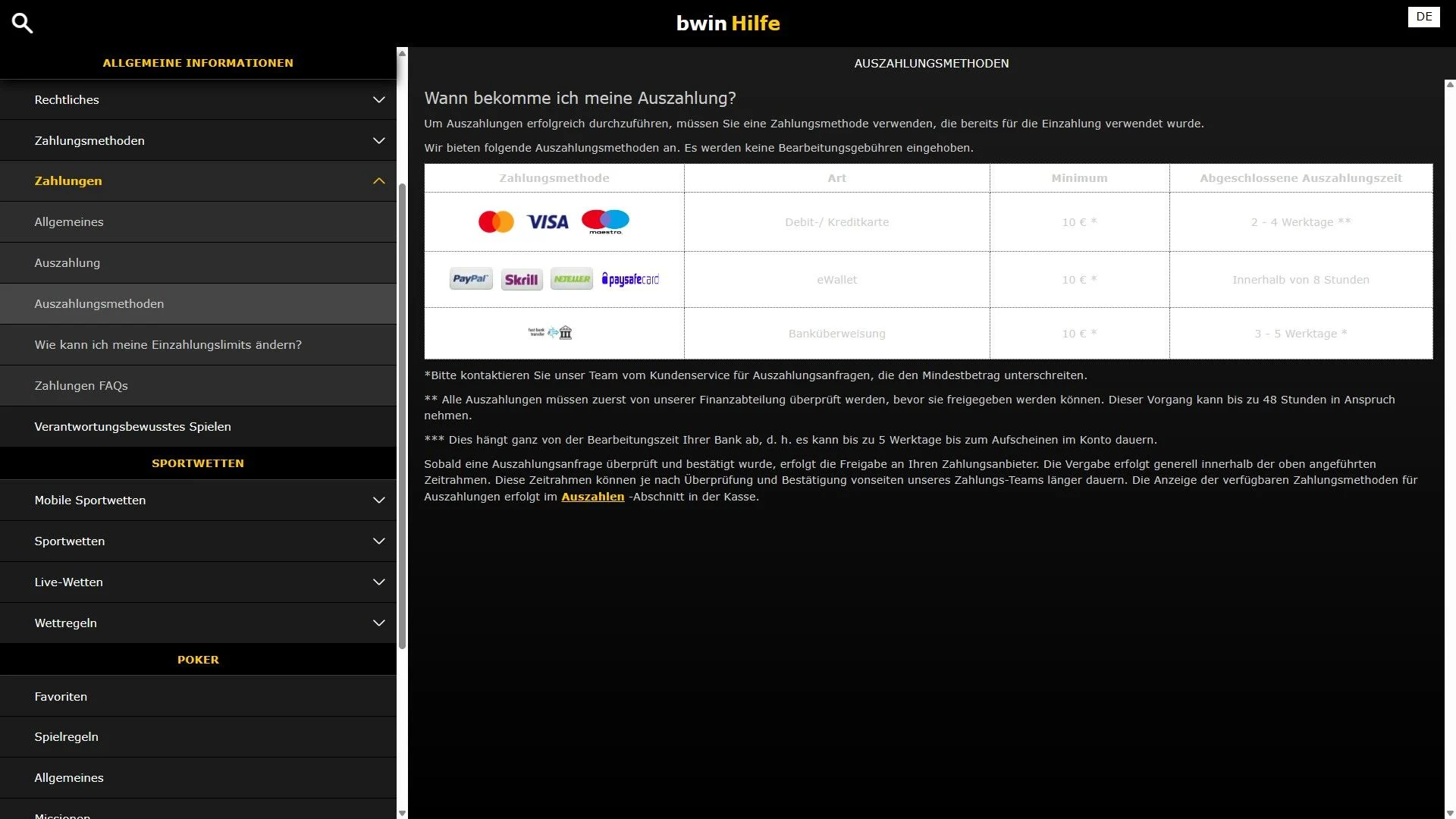 Bwin Paypal Deutschland Desktop
