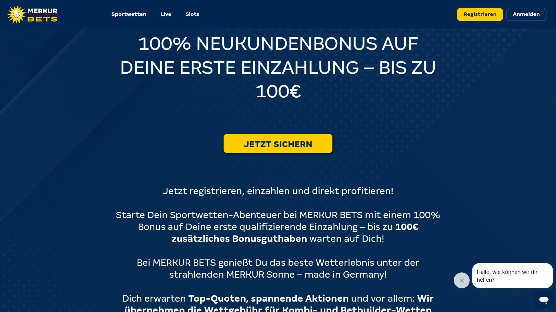 Merkur Bets Bonus Neukunden Desktop