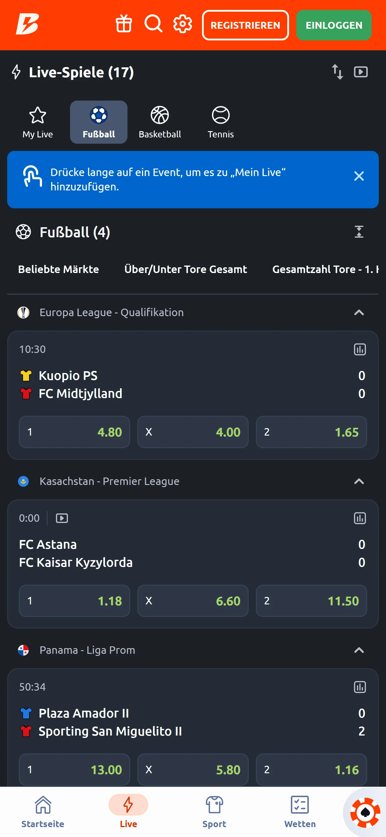 Betano Livewetten Handy