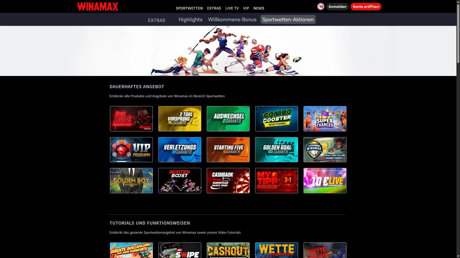 Winamax Aktionen Desktop