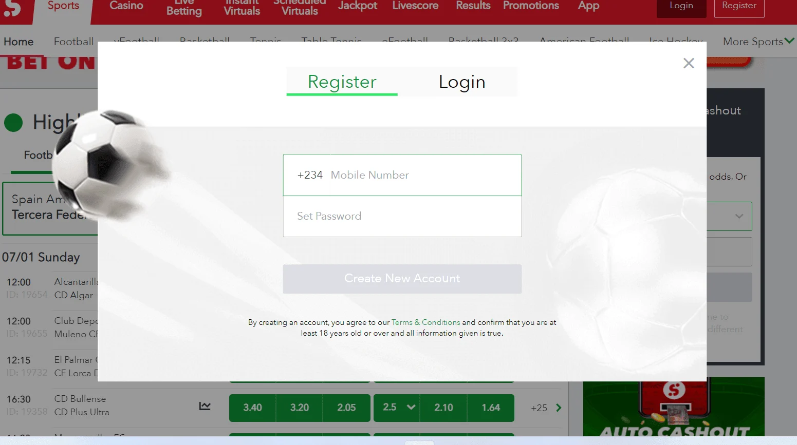 SportyBet Sign Up: How to Create an Account