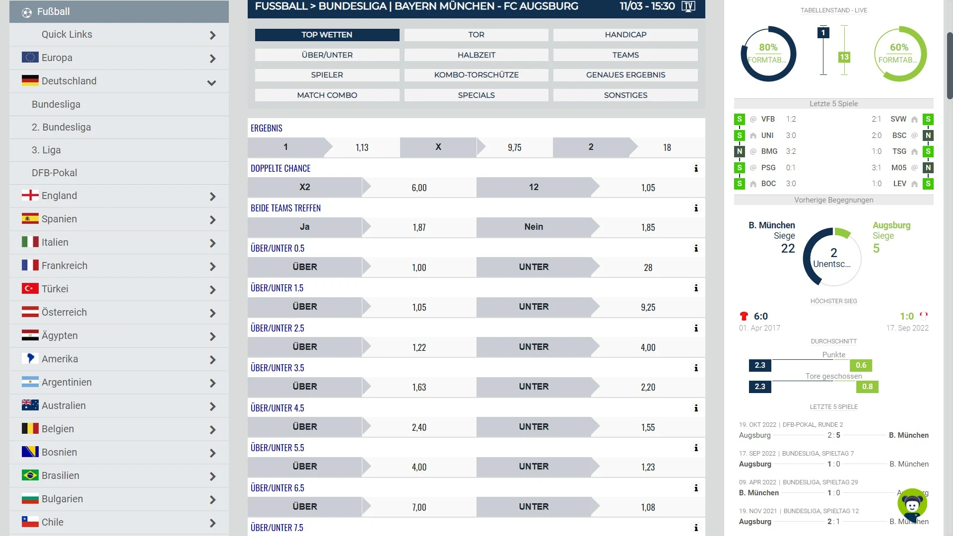 Hpybet Prematch Wetten Bundesliga Spiel Desktop