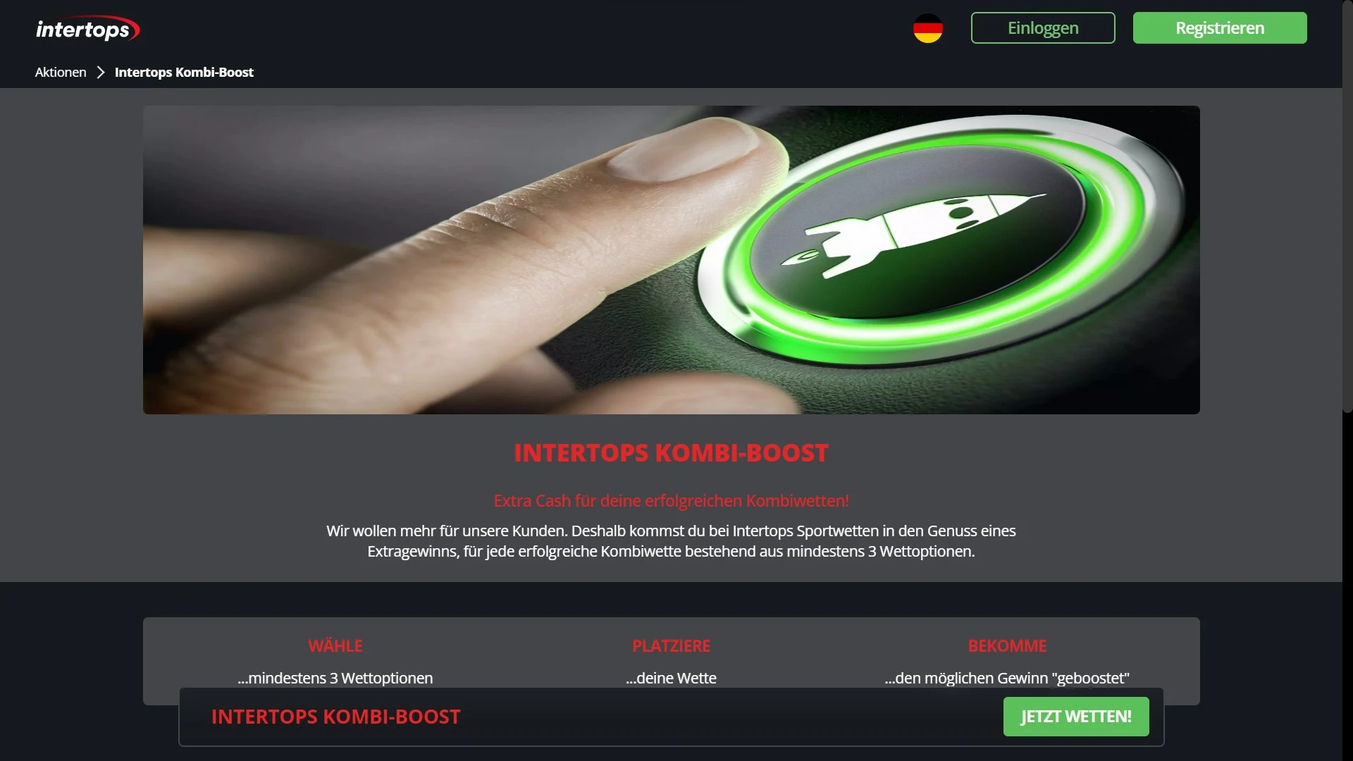 Intertops Bonus Kombiboost Kombiwetten Desktop